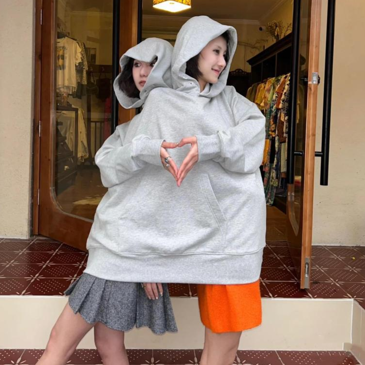 Unisex Matching Couple Hoodies with Double Hood Design