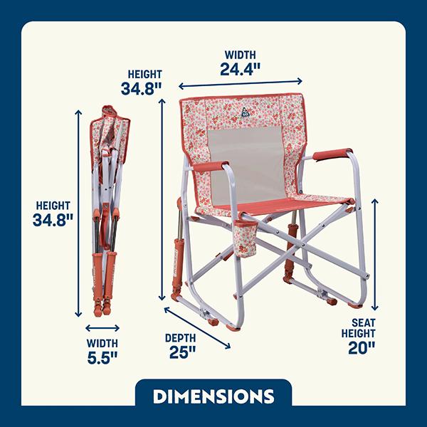 Portable Folding Freestyle Rocking Camping Chair