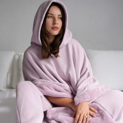 Weighted Hoodie Blanket with Faux Fur Lining