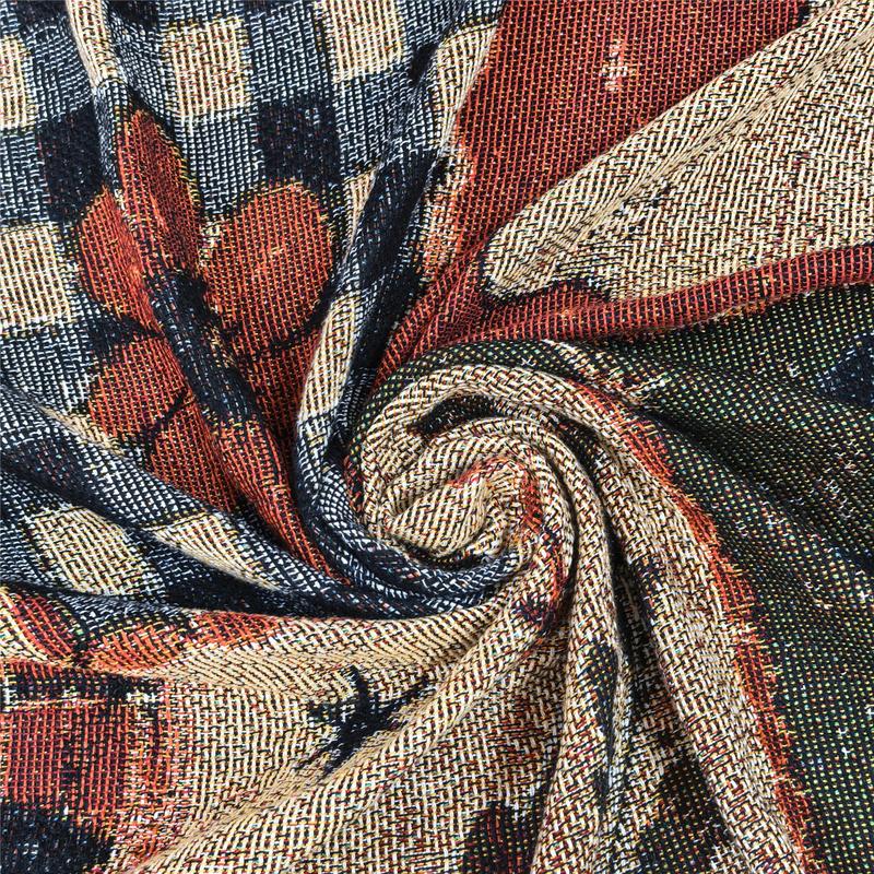 Halloween Patchwork Woven Throw Blanket